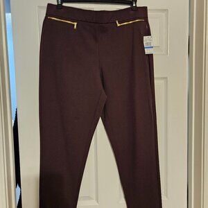 Michael Kors Pull On Chocolate Color Pants Size XL